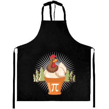Discover Chicken Pot Funny Pi Day Math lover 3.14 Aprons