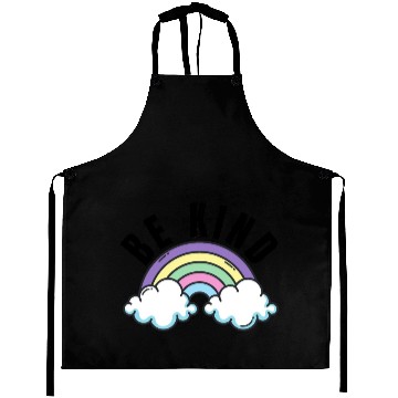 Discover Be Kind Happy Rainbow Clouds Positivity Good Vibe Aprons