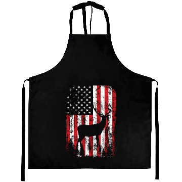 Discover Deer Hunting Camouflage Flag Aprons