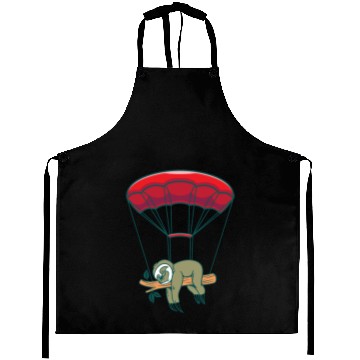 Discover Skydiving Sloths Funny Sloth Skydiver Parachuting Aprons