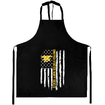 Discover Navy Seal Trident American Flag Zip Gift Aprons