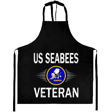 Discover Us Veterans Day Gift-Us Seabees Veteran Aprons
