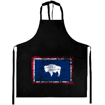 Discover Wyoming ensign flag used look Aprons