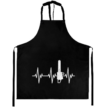 Discover Chainsaw Heartbeat Lumberjack EKG Tree Work Aprons