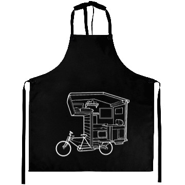 Discover Tiny Home Bicycle Cyclist or Camper Gift Aprons