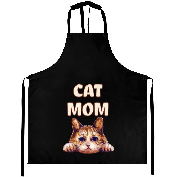Discover Cat Mom Cat Lovers Premium Aprons
