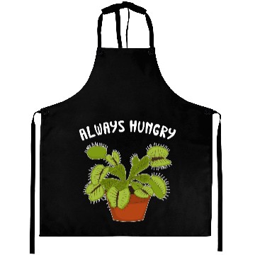 Discover Always Hungry Funny Venus Flytrap print Aprons
