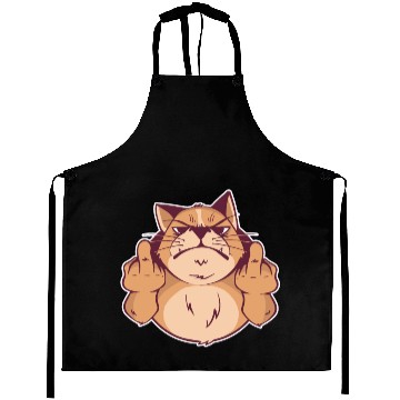 Discover Middle Finger Cat Aprons