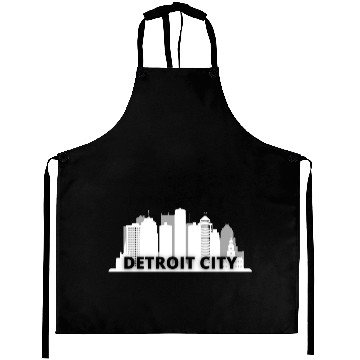 Discover Detroit City Skyscraper Skyline Aprons