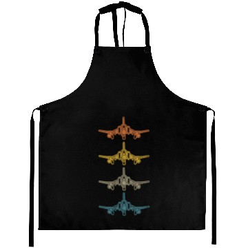 Discover Retro F-4 Phantom Fighter Jet Vintage F4 Airplane Aprons
