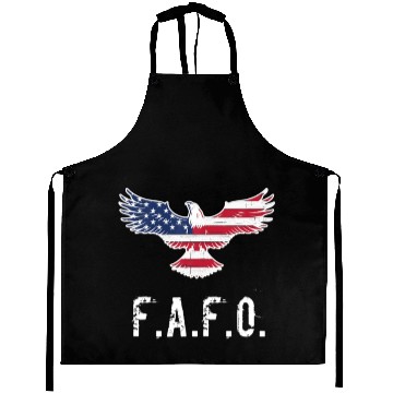Discover Patriotic American Flag Eagle FAFO / F.A. & F.O. B Aprons