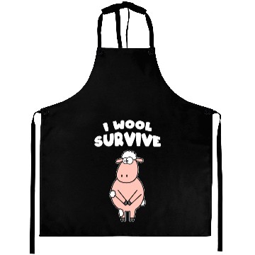 Discover I wool survive Knitting Aprons