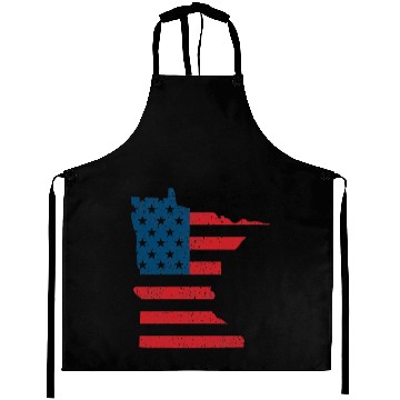 Discover Minnesota Vintage American Flag USA Patriotic Aprons