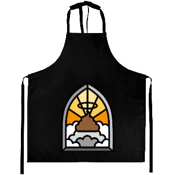 Discover Holy Shit stained glass Church poop Holy crap poo Aprons