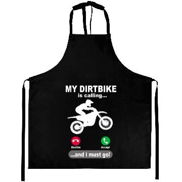 Discover Dirtbike Phone Joke Motocross Supercross Gift Aprons