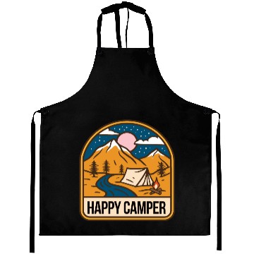 Discover Happy Camper Aprons