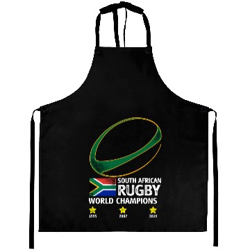 Discover South African Rugby Bokke Triple World Champions 2 Aprons