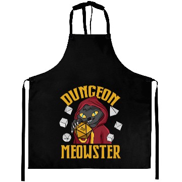 Discover Dungeon Master Meowster D20 Aprons
