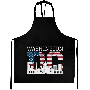 Discover Washington Dc Capitol Hill Usa Flag Souvenir Gift Aprons