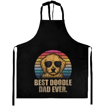 Discover Vintage Best Doodle Dad Ever Goldendoodle Dad Gift Aprons