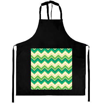 Discover Cactus Green Zig Zag Pattern Chevron Background Aprons