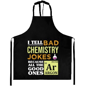 Discover Funny Science Argon Periodic Table Chemistry Jokes Aprons