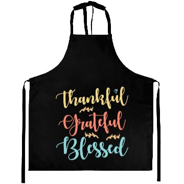 Discover Thankful Grateful Blessed Aprons