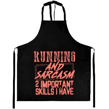 Discover Running Gifts Running and Sarcasm 2 Important Aprons