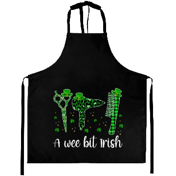 Discover A Wee Bit Irish Green Leopard Print Aprons