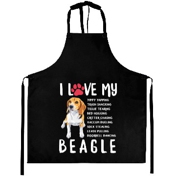 Discover I Love My Beagle Aprons