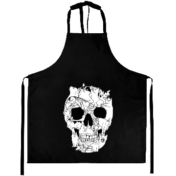 Discover Cat Skull Kitty Skeleton Grunge Style Funny Cat Bo Aprons