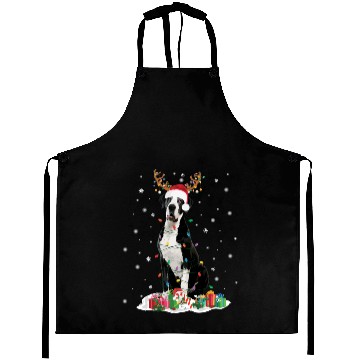 Discover Great Dane Reindeer Santa Hat Christmas Light Xmas Aprons