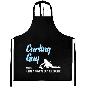Discover curling guy Aprons