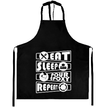 Discover Epoxy Resin Eat Sleep Repeat River Table Aprons