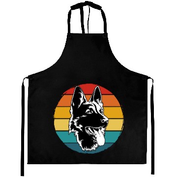 Discover German Shepherd Dog Rugged Edge Sunset Aprons