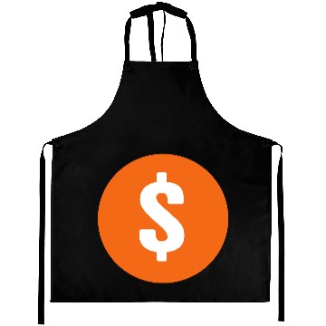Discover dollar sign yellow circle vector design Aprons