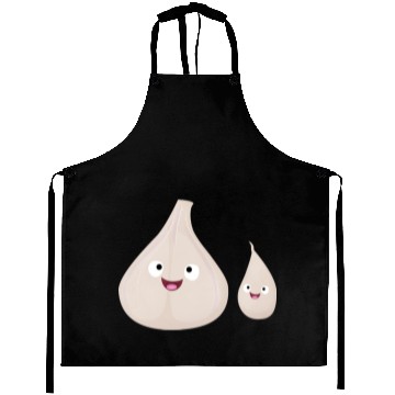 Discover Cute garlic cartoon vegetable illustration Aprons