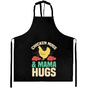 Discover Hen Silhouette and Chicken Nuggets Around Aprons
