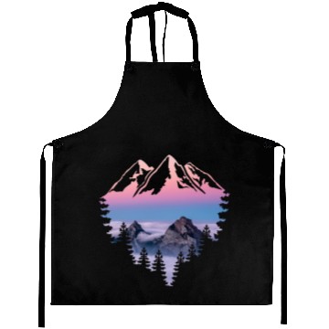 Discover Mountain Sunset Aprons