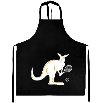 Discover Australia Kangaroo Tennis Player Funny Gift Idea Aprons