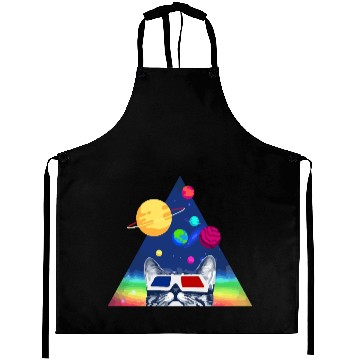 Discover 3D Space Cat Aprons