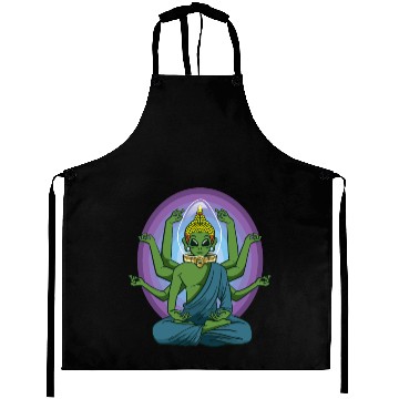 Discover Alien Alien Buddha Aprons