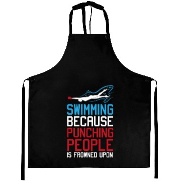Discover Funny Swimming Swimmer Swim Aprons