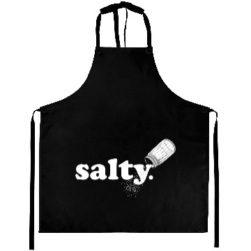 Discover Salty Ironic Sarcastic Cool Funny Gamer Chef Gamer Aprons