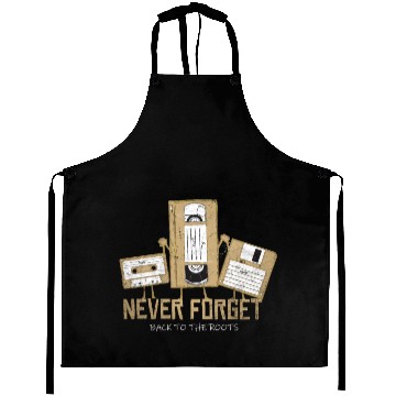 Discover Never Forget Cassette Disk VHS Tape Aprons