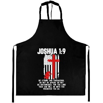 Discover Joshua 1:9 Fire fighter firefighter christian Aprons