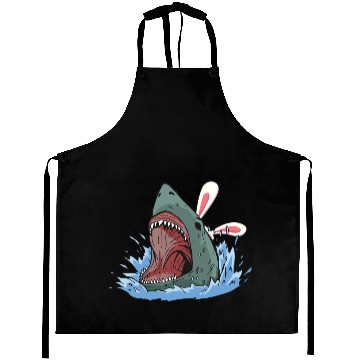 Discover Easter Great White Shark With Bunny Ears Easter Aprons