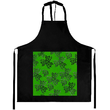 Discover HellCat Pattern Green Aprons