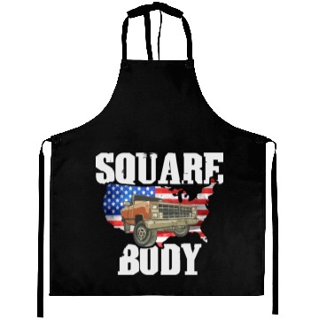 Discover Square Body - American Flag Truck Lovers Aprons