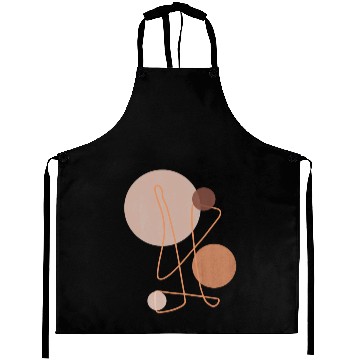Discover Brown and Beige Abstract Shapes Art Canvas Aprons